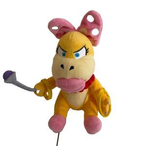 Super Marios Bros Wendy O. Koopa Plush Stuffed Toy Yellow Pink Nintendo 2014